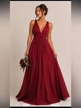 Social bridesmaids burgundy dress size 6